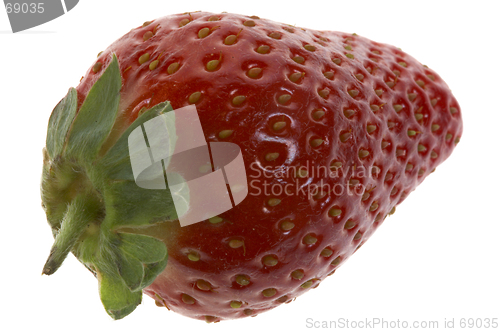 Image of Single red strawberry