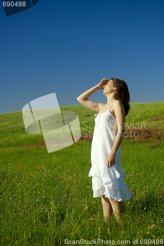 Image of Young woman relaxing