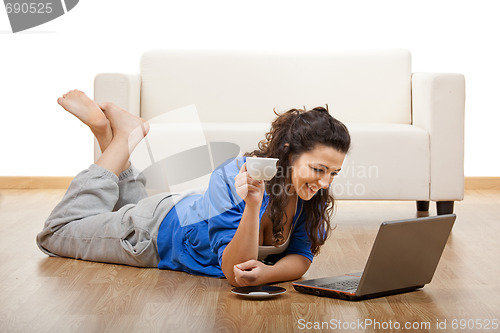 Image of Girl using a laptop