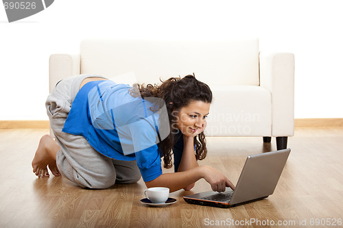 Image of Girl using a laptop
