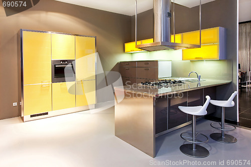 Image of Yellow kitchen