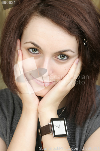 Image of Woman with green eyes