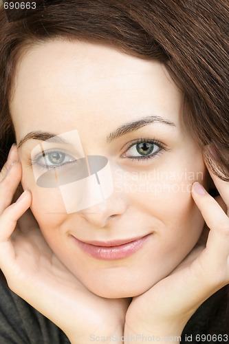 Image of Woman with green eyes
