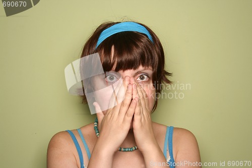 Image of woman sneezing