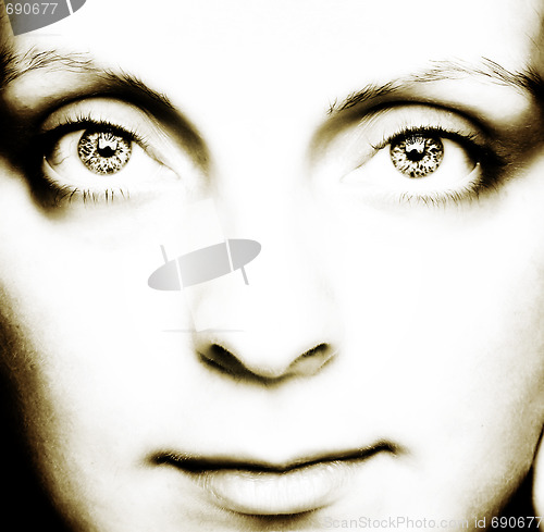 Image of Close-up of a beautiful girl's face