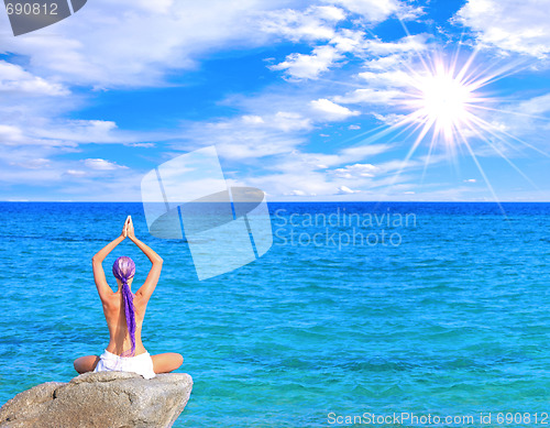 Image of woman relaxing in the afternoon 