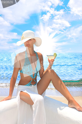 Image of woman relaxing in the afternoon 