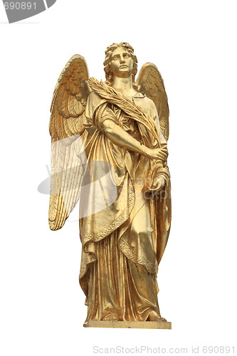 Image of Golden statue of angel 