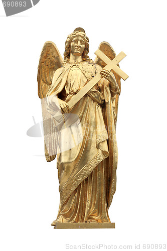 Image of Golden statue of angel 