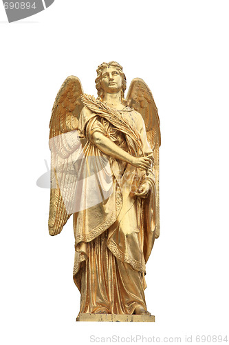 Image of Golden statue of angel 