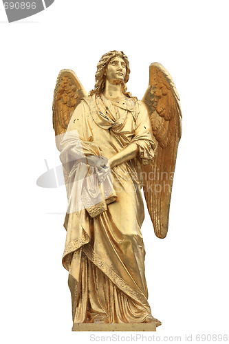 Image of Golden statue of angel 