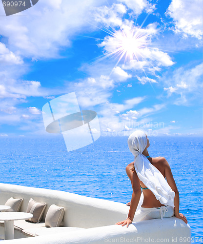 Image of woman relaxing in the afternoon 