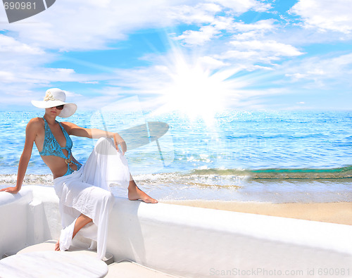 Image of woman relaxing in the afternoon 