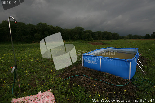 Image of Swimming pool in the meadow.