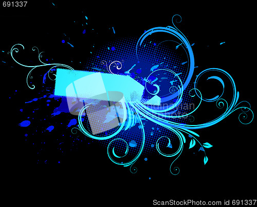 Image of Grunge Floral frame