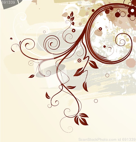 Image of Grunge Floral Background