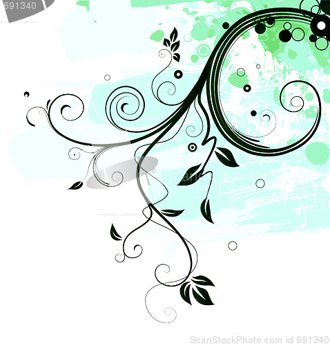 Image of Grunge Floral Background