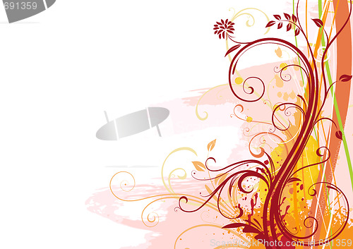 Image of Grunge Floral Background