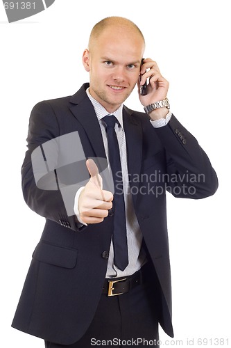 Image of  Businessman Having An Affirmative Attitude