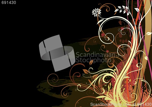 Image of Grunge Floral Background