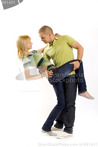 Image of young couple in a dance position