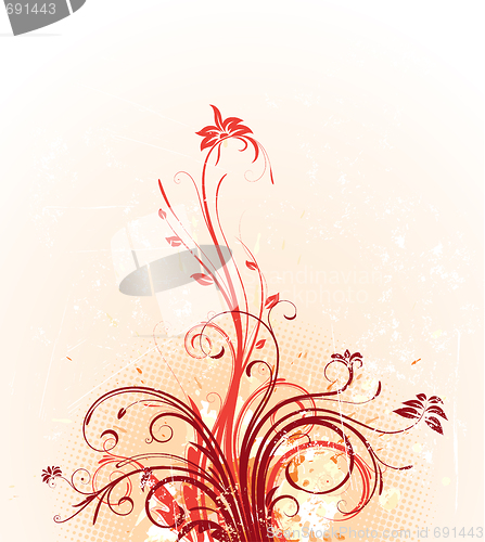 Image of Grunge Floral Background