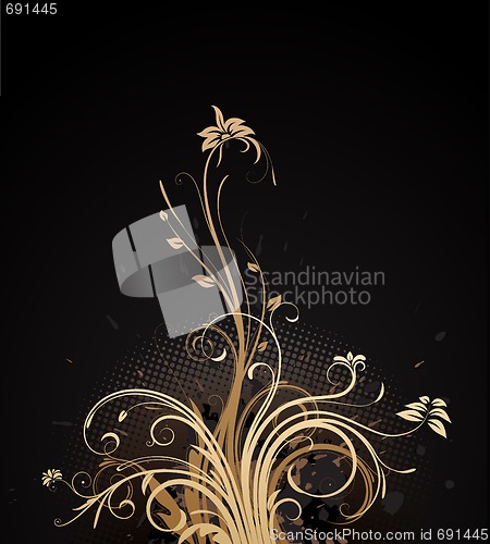 Image of Grunge Floral Background
