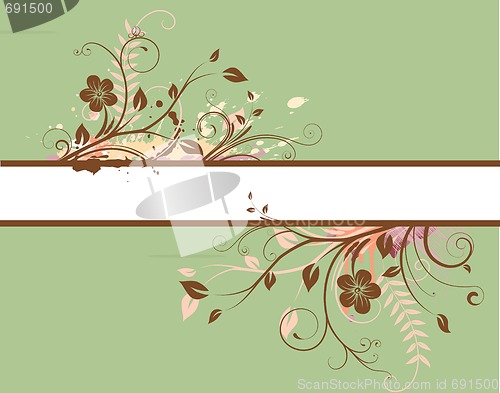 Image of Floral Decorative banner