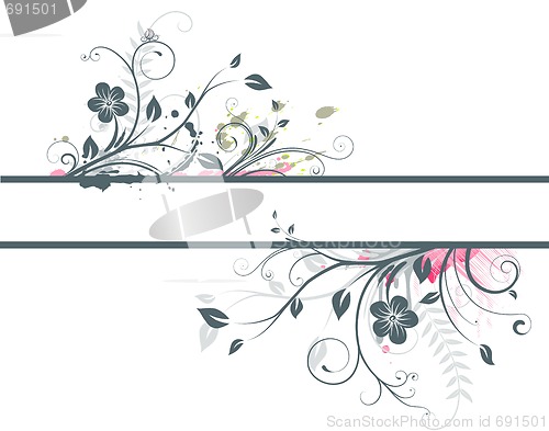 Image of Floral Decorative banner