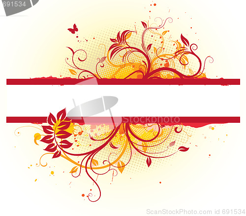 Image of Floral Decorative banner