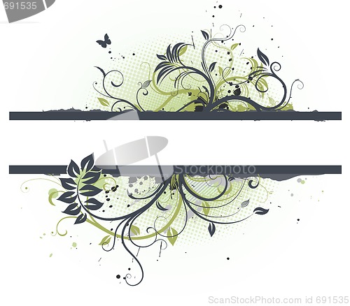 Image of Floral Decorative banner