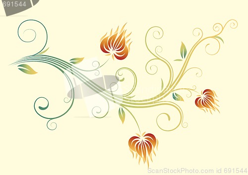 Image of floral abstract background