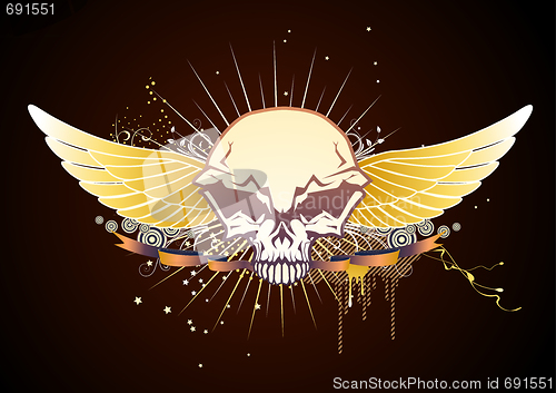 Image of skull winged emblem