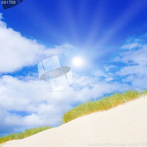 Image of Idyllic dunes with sunlight