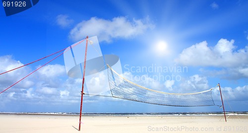 Image of Beautiful beach with sunlight