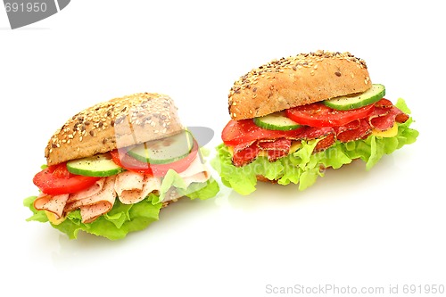 Image of Fresh sandwich with vegetables