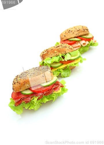 Image of Fresh sandwich with vegetables