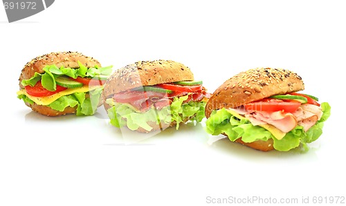 Image of Fresh sandwich with vegetables