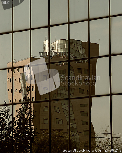 Image of Building in mirror