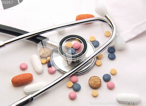 Image of Stethoscope & Drugs