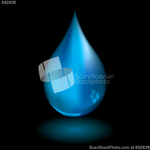 Image of water droplet black