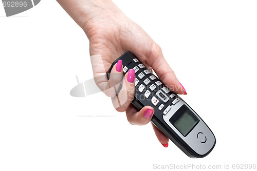 Image of Feminine hand with telephon