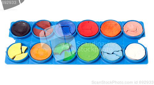 Image of Plastic palette with watercolor