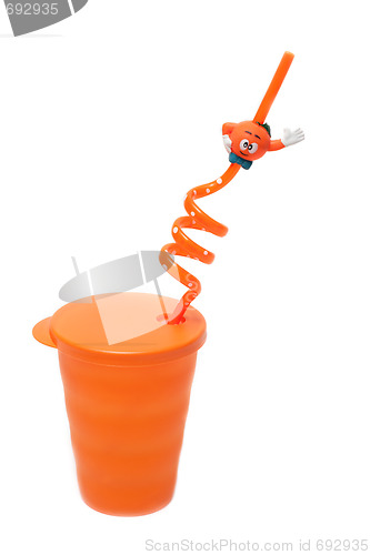 Image of Plastic orange glass