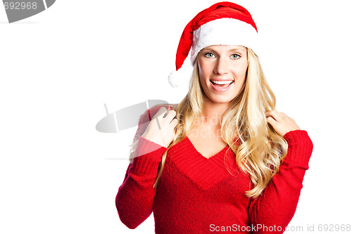 Image of Christmas santa girl