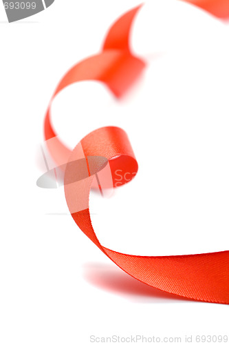 Image of red satin ribbon