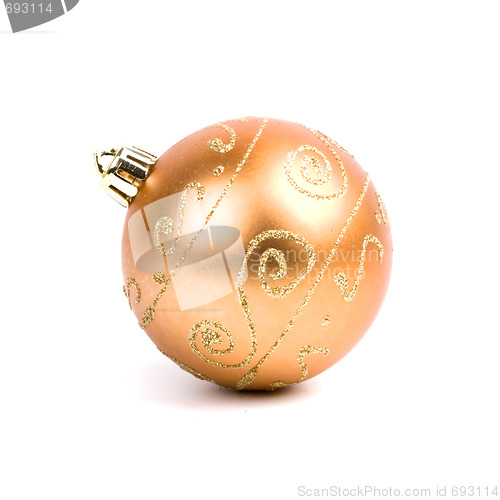 Image of golden glass christmas ball