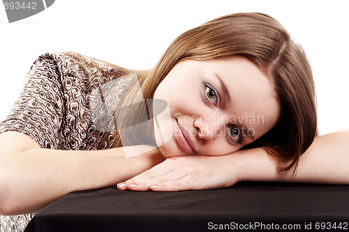 Image of Attractive young girl posing
