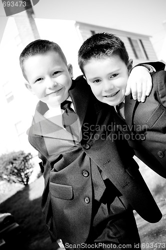 Image of Two Happy Young Boys