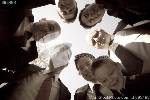 Image of Groomsmen Huddle